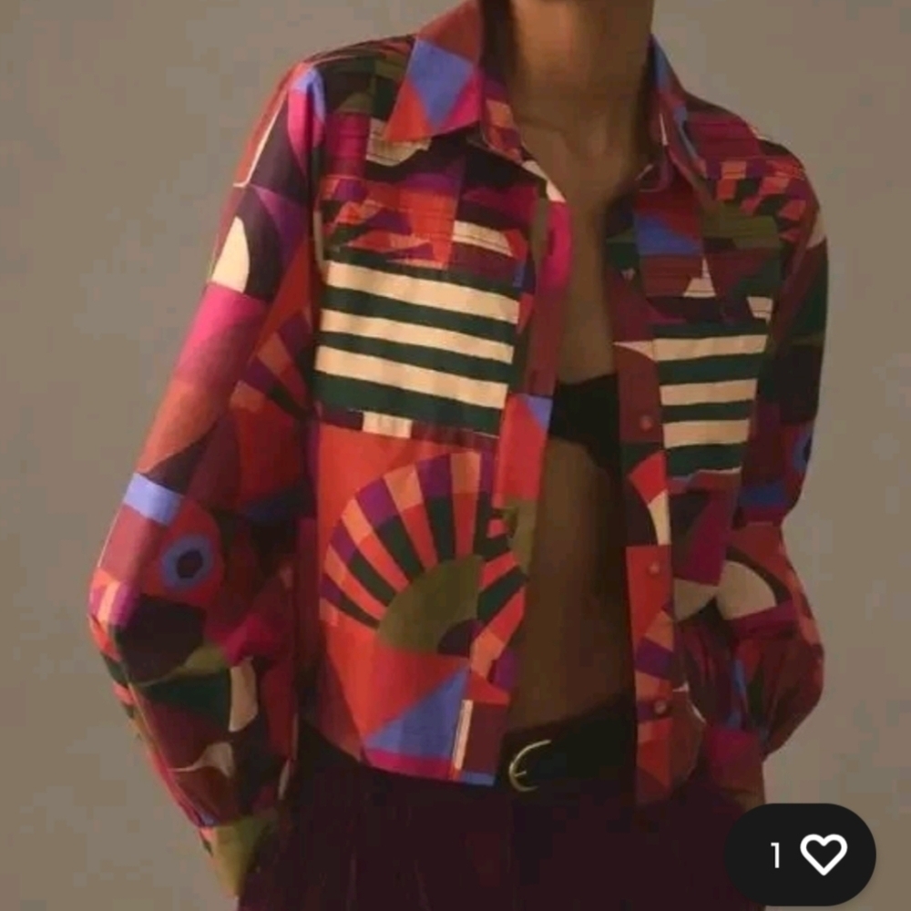 FARM Rio Multicolor Graphic Patchwork Blazer Jacket
